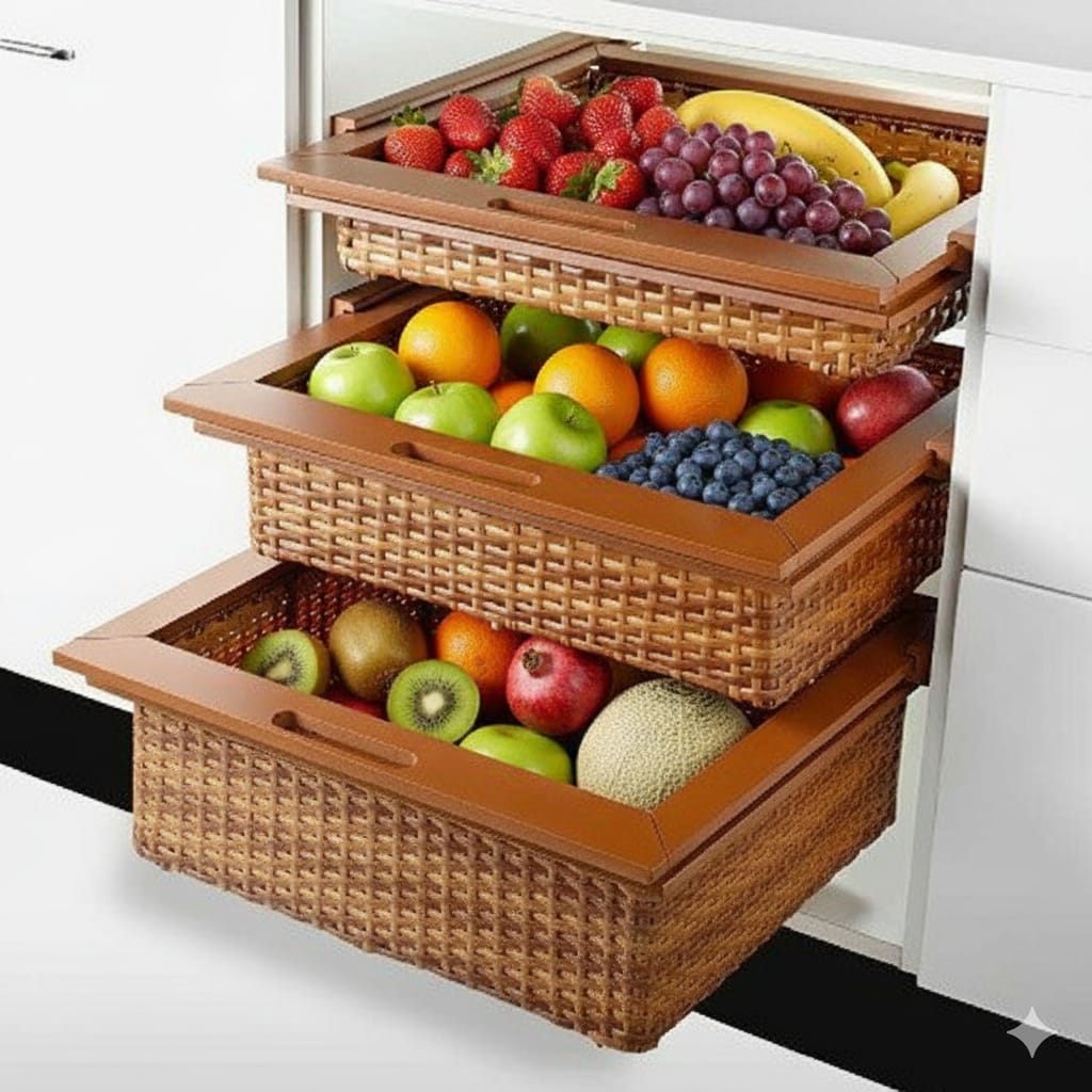 Modern modular kitchen with premium aluminum accessories - MSA Traders Coimbatore